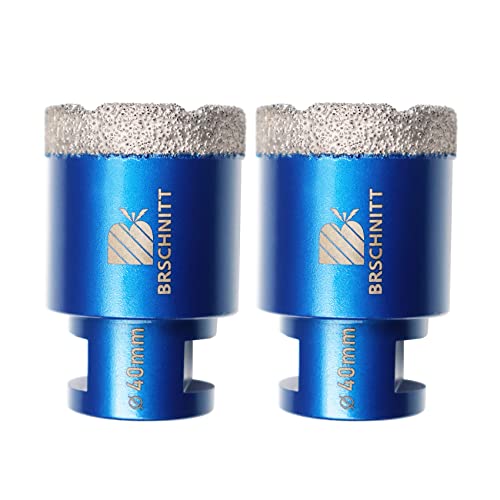 Diamant Fliesenbohrer 40mm - 2 stücke M14 Diamantbohrer Lochsäge für Fliesen Porzellan Keramik Marmor Granit Bohrungen, für Winkelschleifer Diamant Fliesenbohrer 40mm - 2 stücke M14 Diamantbohrer Lochsäge für Fliesen Porzellan Keramik Marmor Granit Bohrungen, für Winkelschleifer von BRSCHNITT