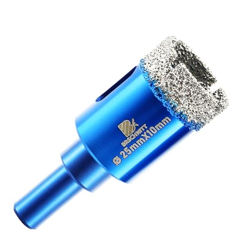 Diamant Trockenbohrer Fliesenbohrer - BRSCHNITT 25mm Diamant Lochsägen Kernbohrer mit Rundschaft für Porzellanfliesen Keramikstein Granit Marmor von BRSCHNITT