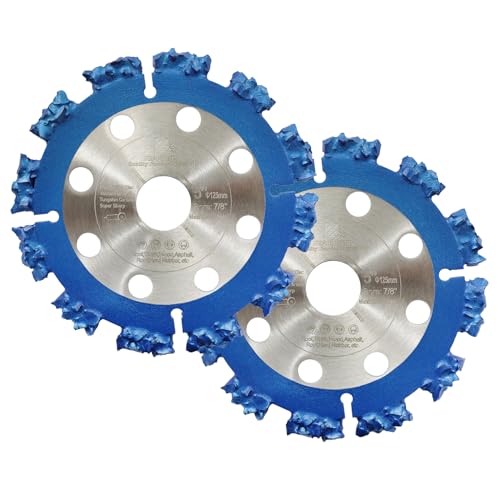 Multi Sägeblatt Trennscheibe 125mm- BRSCHNITT Hartmetall Trennscheibe Laube 22.23/15.875MM für Stämme, wurzeln, holz, feste gummi, kunststoff（2 Stk.） von BRSCHNITT