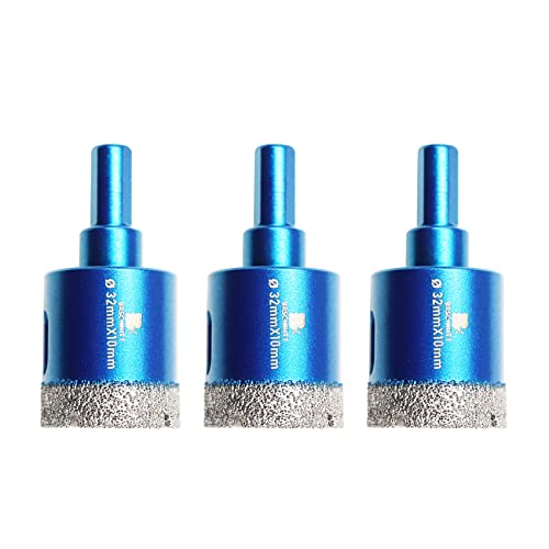 Diamant Trockenbohrer Fliesenbohrer 32mm - BRSCHNITT 3 Stück Diamant Bohrkrone - Lochsäge für Keramik, Granit, Porzellan, Fliesen, Feinsteinzeug, Mauerwerk, Marmor. Diamant Trockenbohrer Fliesenbohrer 32mm - BRSCHNITT 3 Stück Diamant Bohrkrone - Lochsäge für Keramik, Granit, Porzellan, Fliesen, Feinsteinzeug, Mauerwerk, Marmor. von BRSCHNITT