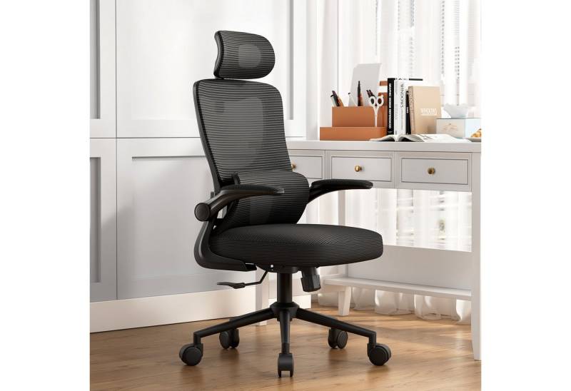 BRTHORY Bürostuhl Schreibtischstuhl mit Kopfstütze/selbstadaptiver Lordosenstütze (1 St), Ergonomischer Arbeitsstuhl, Computerstuhl, Verstellbar von BRTHORY