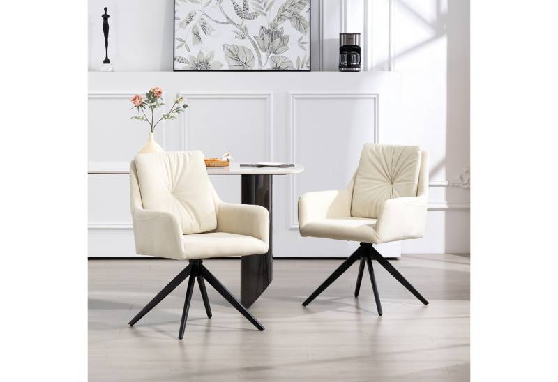 BRTHORY Esszimmerstuhl 2er-Set Sessel Drehbar Küchenstuhl, Drehstuhl von BRTHORY