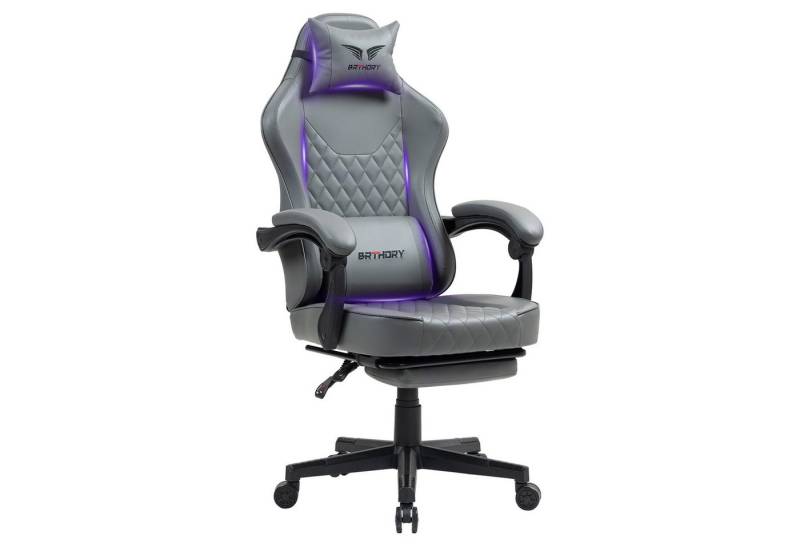 BRTHORY Gaming-Stuhl Ergonomischer Gaming Sessel, Schreibtischstuhl – Racing-Design (1 St), mit Fußstütze und Linkage-Armlehnen von BRTHORY