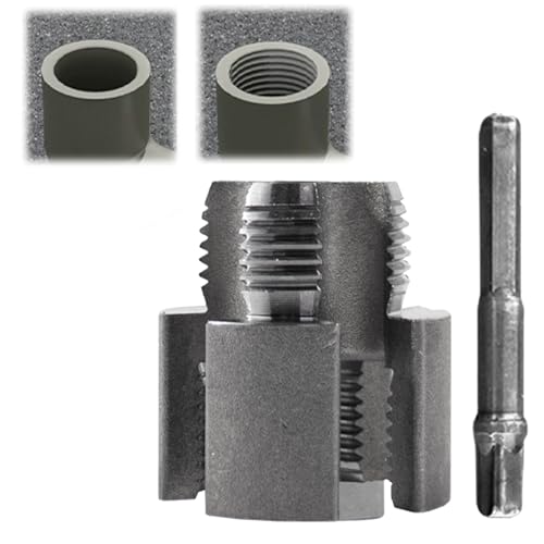 Rohrgewindeschneider für PVC Rohre,Wasserrohr Gewindeöffner,Pipe Thread Maker Tool,Doppelendiges Design für Elektrobohrer & Handwerkzeuge,Schnelle Gewindebearbeitung für Heimwerker & Profis (3/4 Zoll) von BRTNUP