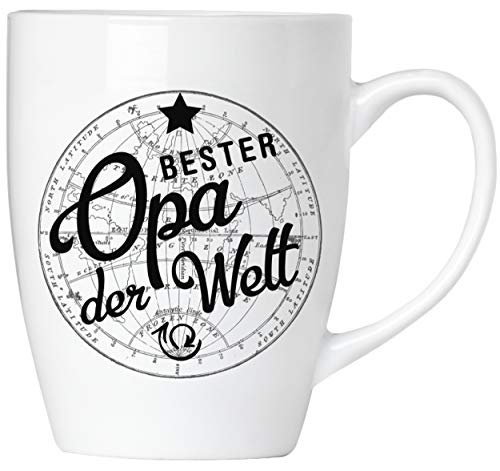 BRUBAKER - Bester Opa der Welt - Kaffeetasse aus Keramik - 300 ml - Kaffeebecher von BRUBAKER