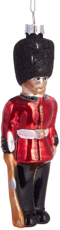 BRUBAKER Christbaumschmuck Mundgeblasene Weihnachtskugel Grenadier Guard, Englischer Soldat Weihnachtsschmuck aus Glas, handbemalt - Lustige Weihnachtskugel 14 cm von BRUBAKER