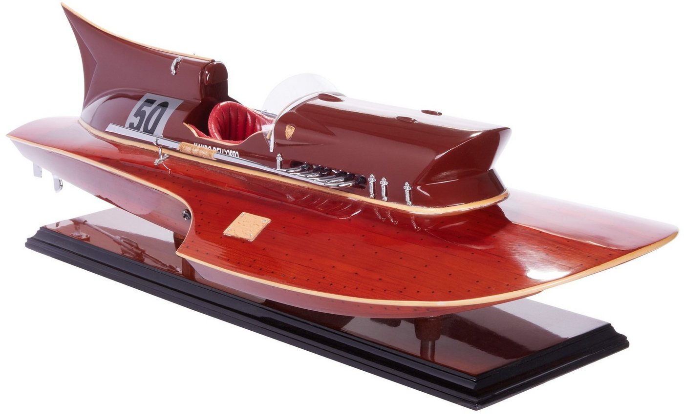 BRUBAKER Dekoobjekt Modellboot Arno XI Hydroplane Speedboot (1 St), Maßstab 1:10 - 81 x 24 x 21 cm Luxus Dekoration Boot Handarbeit mit Zertifikat - Replikat kein Bausatz von BRUBAKER