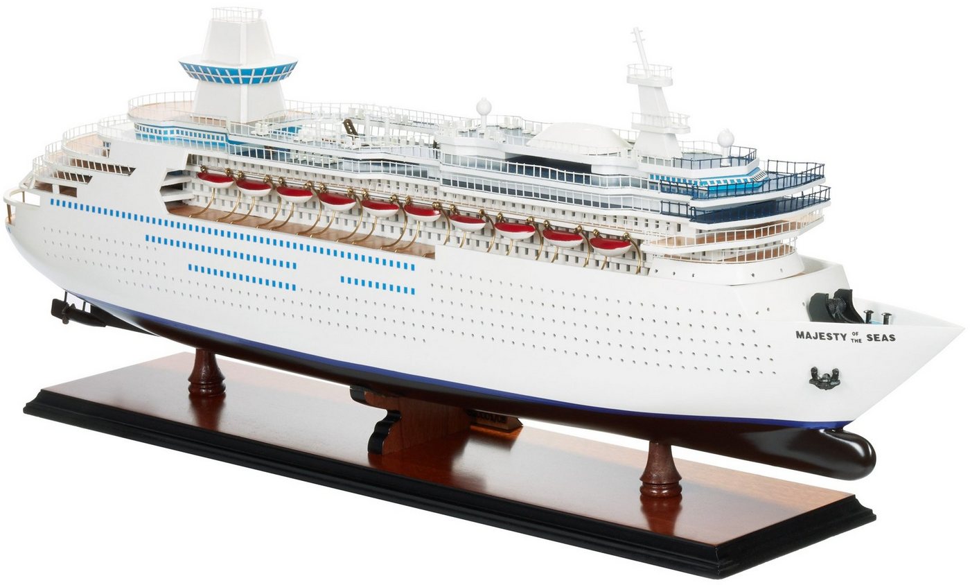 BRUBAKER Dekoobjekt Modellschiff Majesty of the Seas (mit Zertifikat, 76 x 15 x 30 cm Luxus Dekoration Schiff, 1 St), Luxus Kreuzfahrtschiff, Replika im Maßstab 1:350, Handwerksarbeit von BRUBAKER