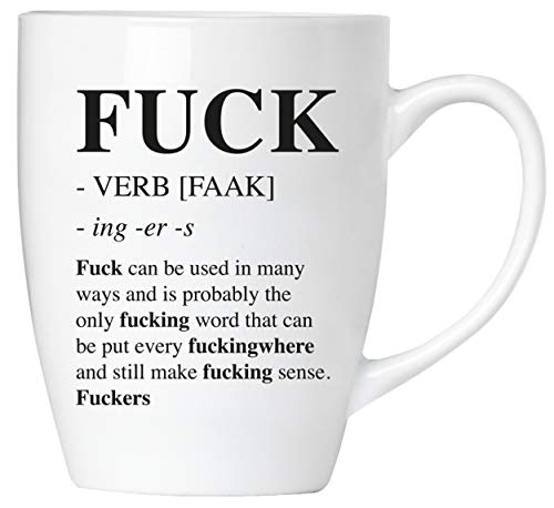 BRUBAKER - Fuck! Definition of The Verb - Kaffeetasse aus Keramik - 300 ml - Kaffeebecher von BRUBAKER