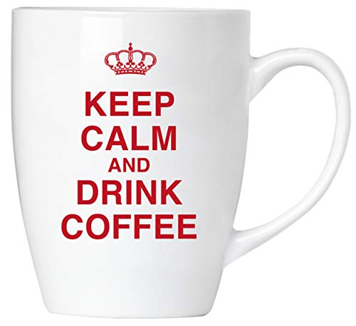 BRUBAKER - Keep Calm and Drink Coffee! - Kaffeetasse aus Keramik - 300 ml - Kaffeebecher von BRUBAKER