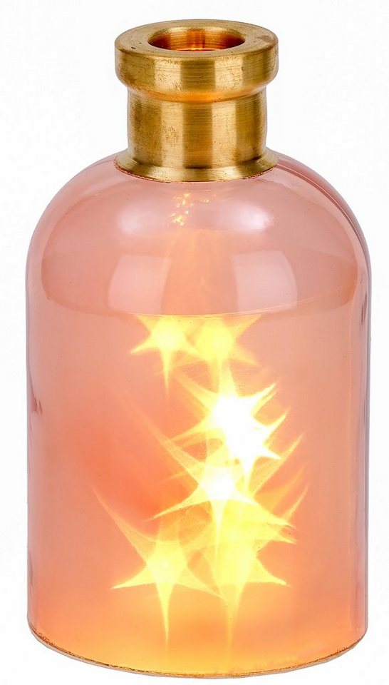 BRUBAKER LED Dekolicht Lichterflasche Magie" mit 10 LED Sternen, LED Lichterkette, Warmweiß, Dekoleuchte, Party Licht Deko, Höhe 24 cm" von BRUBAKER