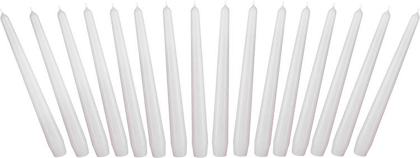 BRUBAKER Spitzkerze für Kerzenständer und Kerzenhalter - (Leuchterkerzen Set, 16-tlg), lange, tropffreie Deko Kerzen mit langer Brenndauer von BRUBAKER