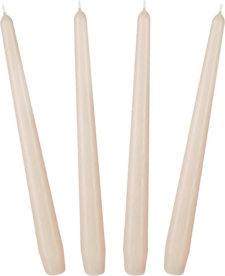 BRUBAKER Spitzkerze für Kerzenständer und Kerzenhalter - (Leuchterkerzen Set, 4-tlg), lange, tropffreie Deko Kerzen mit langer Brenndauer von BRUBAKER