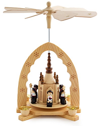 BRUBAKER Weihnachtspyramide aus Holz - Sternsinger - 30 cm Hoch von BRUBAKER