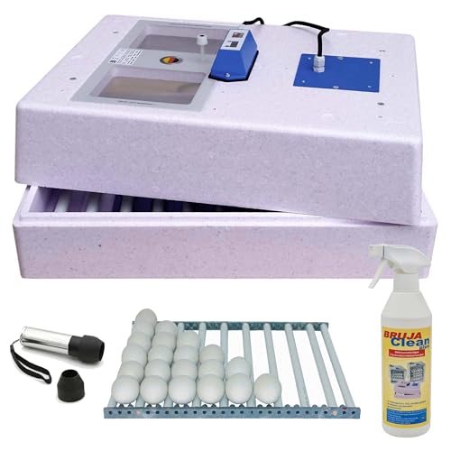 BRUJA Brutmaschine Modell 3000 für Hühner/Enten mit vollautomatischer Wendung (3333-D-H-SET) von BRUJA