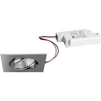Brumberg LED Einbaustrahler, 230V, 6W, 3000K, 640 lm eckig, chrom, dimmbar - mit Netzteil - 82 x 4 mm von BRUMBERG LEUCHTEN