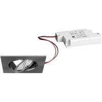 Brumberg LED Einbaustrahler, 230V, 6W, 3000K, 640 lm eckig, nickel, dimmbar - mit Netzteil - 82 x 4 mm von BRUMBERG LEUCHTEN