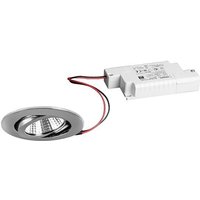 Brumberg LED Einbaustrahler, 230V, 6W, 3000K, 640 lm rund, chrom, dimmbar - mit Netzteil - 82 x 4 mm von BRUMBERG LEUCHTEN