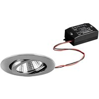 Brumberg LED Einbaustrahler, 230V, 6W, 3000K, 640 lm rund, chrom - mit Netzteil - 82 x 4 mm von BRUMBERG LEUCHTEN
