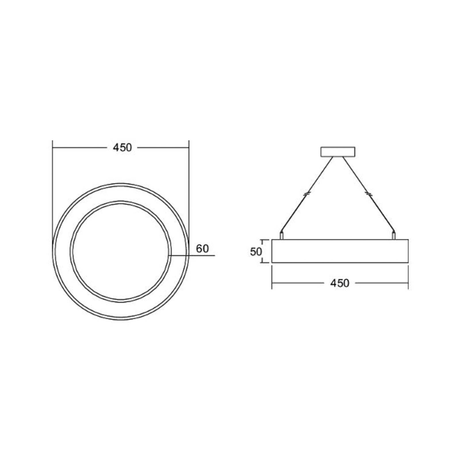 BRUMBERB Biro Circle Ring5 direkt CCT DALI, Ø 45 cm, weiß von BRUMBERG