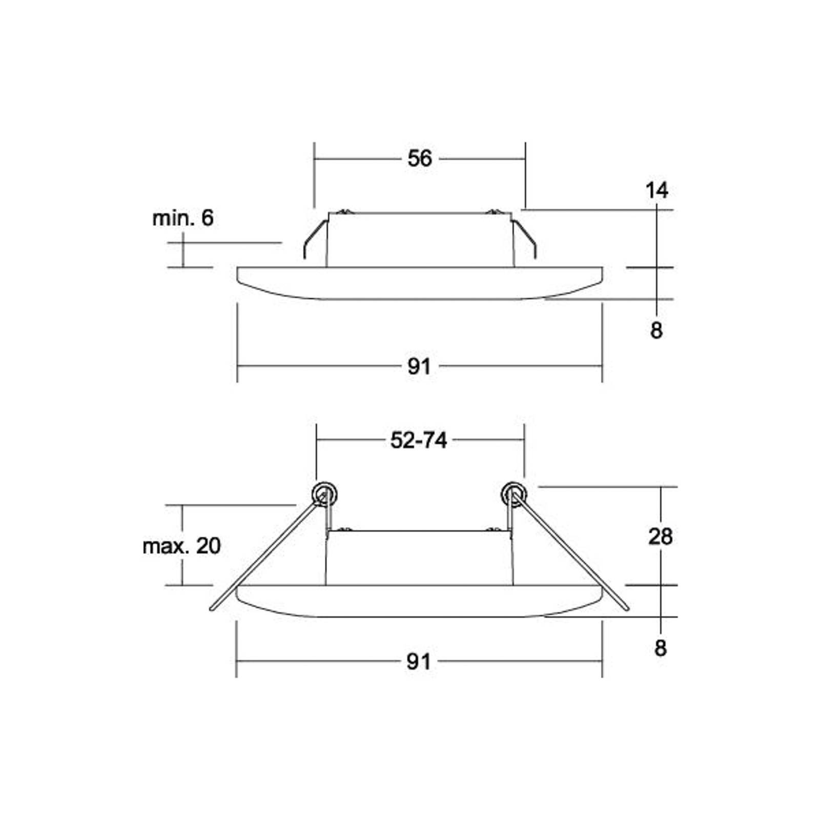 BRUMBERG Adapt LED-Einbaudownlight, chrom matt von BRUMBERG