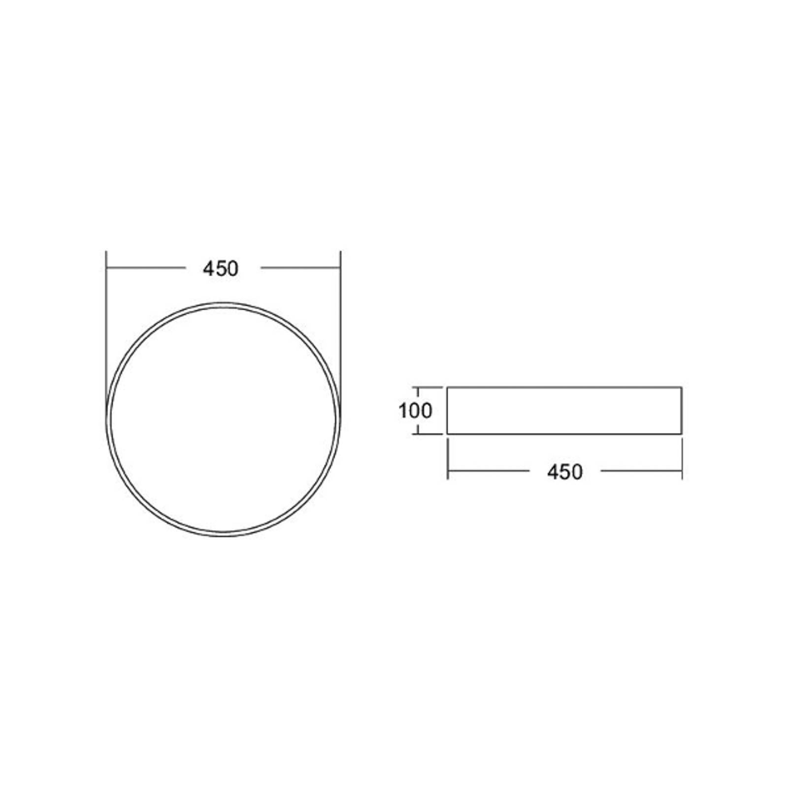 BRUMBERG Biro Circle, Ø 45 cm, DALI dimmbar, silber, 3.000 K von BRUMBERG