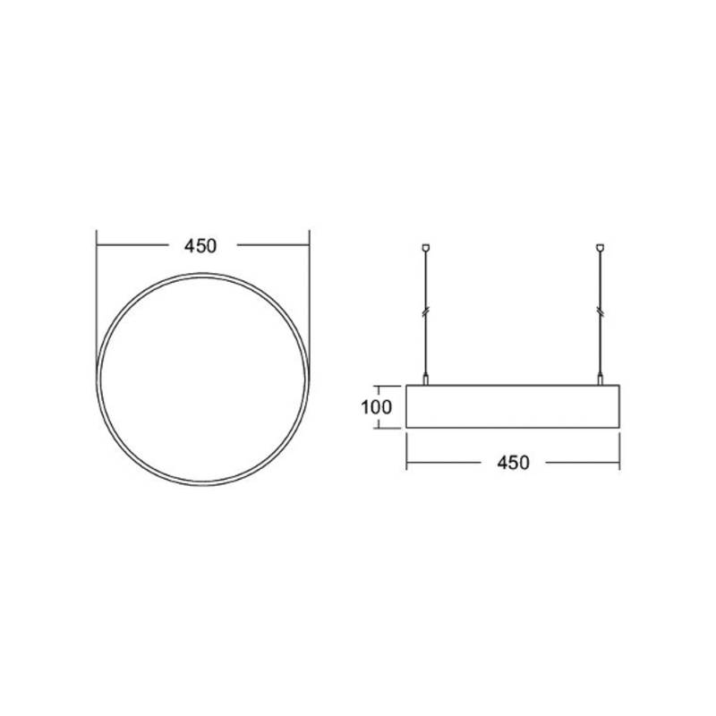 BRUMBERG Biro Circle 10, Ø 45 cm direkt DALI schwarz 3000 K von BRUMBERG