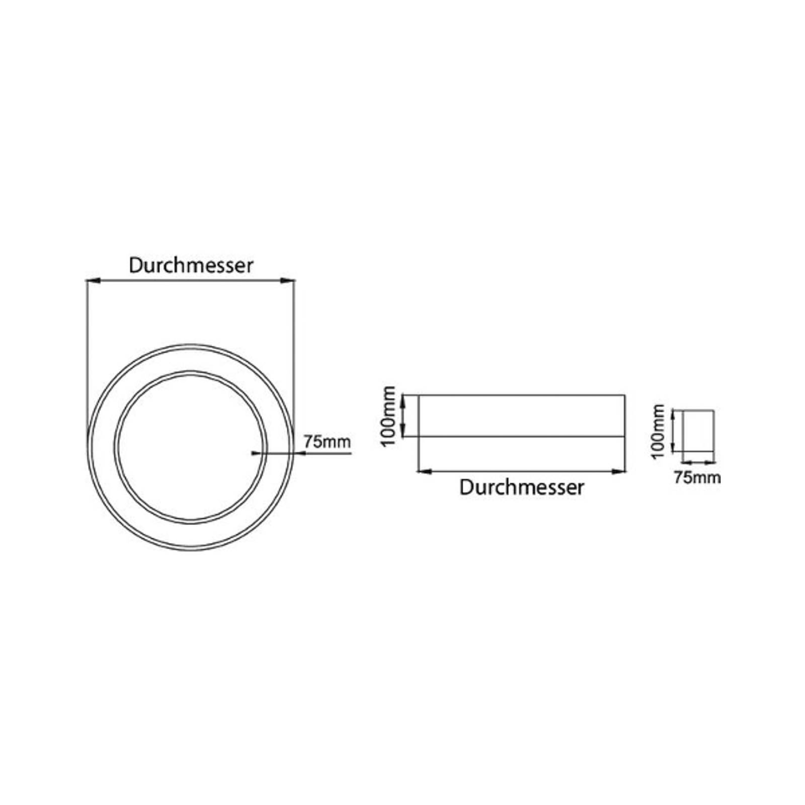 BRUMBERG Biro Circle Ring, Ø 45cm, on/off, silber, 3.000 K von BRUMBERG