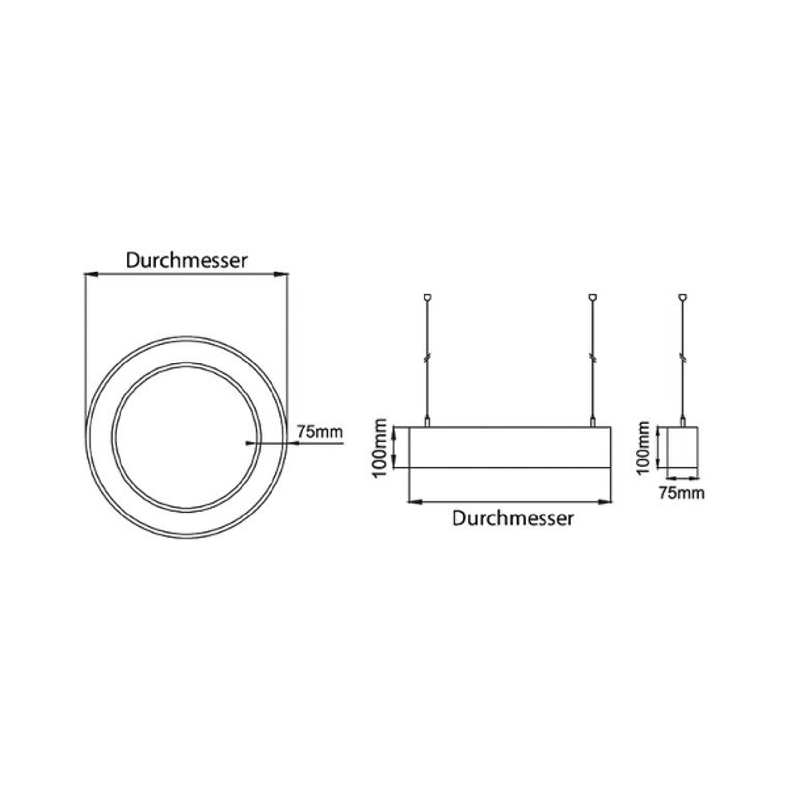 BRUMBERG Biro Circle Ring direkt 25W 60 cm on/off silber 830 von BRUMBERG