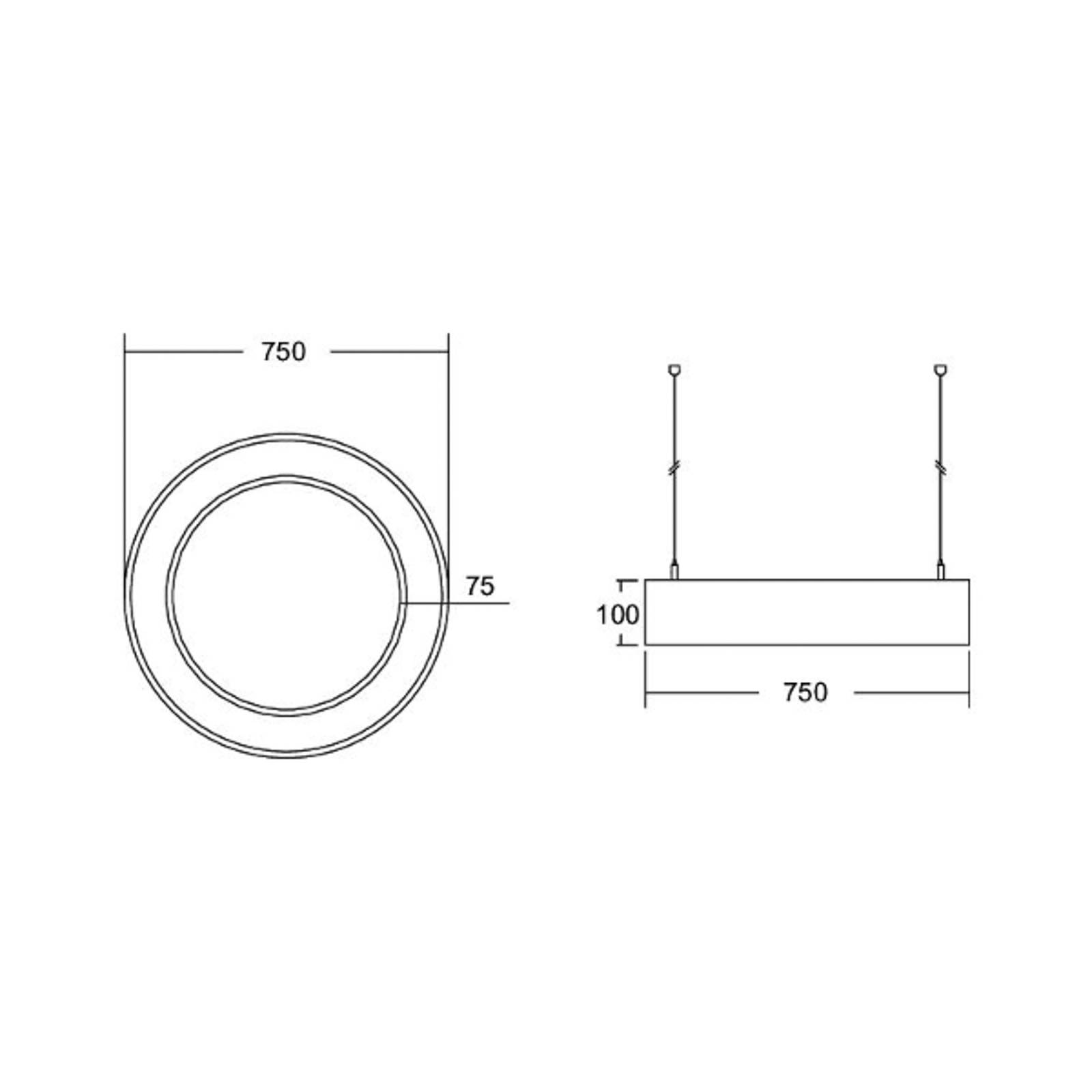 BRUMBERG Biro Circle Ring direkt 75 cm 50 W on/off weiß 830 von BRUMBERG