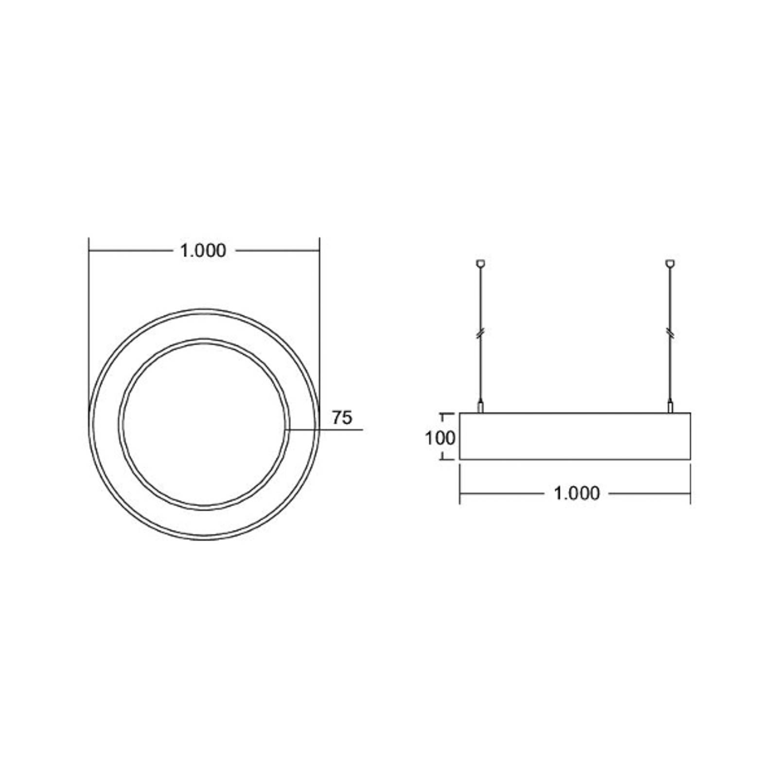 BRUMBERG Biro Circle Ring direkt on/off, 100cm, weiß, 4000 K von BRUMBERG