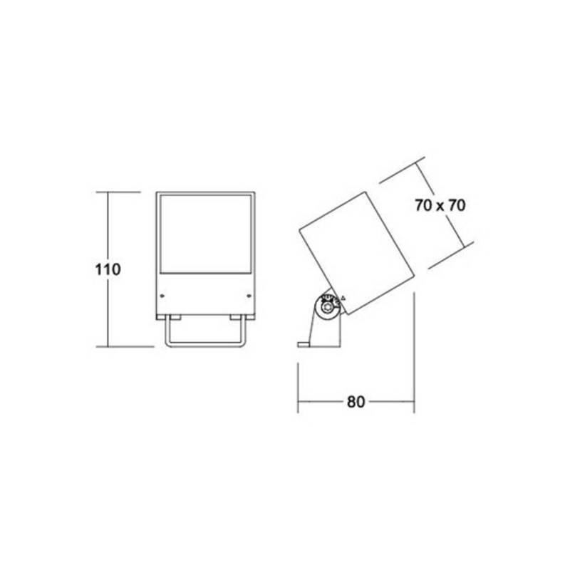 BRUMBERG Blokk LED-Anbaustrahler für außen 7x7cm BRUMBERG Blokk LED-Anbaustrahler für außen 7x7cm von BRUMBERG