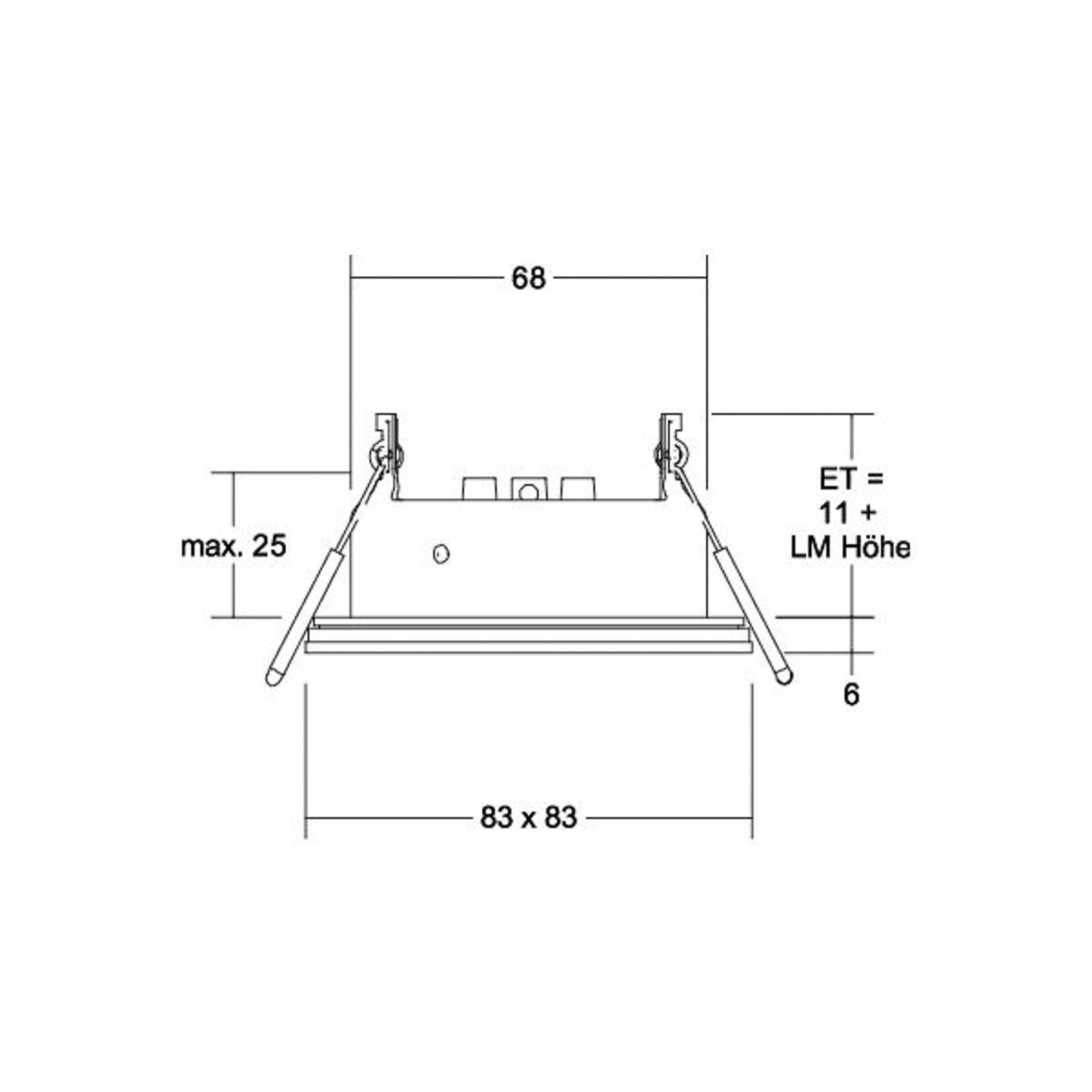 BRUMBERG Cover-Up-S Einbaumodul IP44 eckig weiß von BRUMBERG