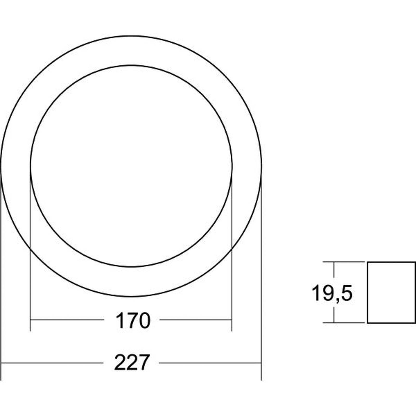 BRUMBERG Frontring für Moon Midi, Ø22,5cm, chrom von BRUMBERG