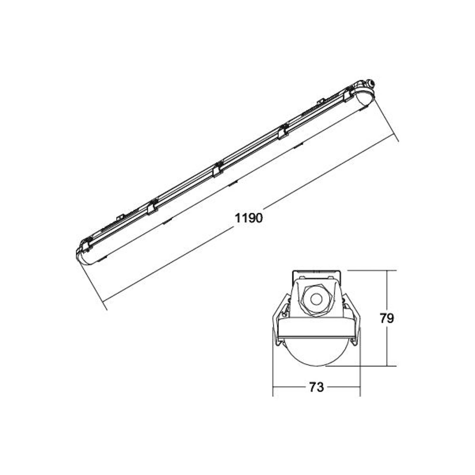 BRUMBERG Humid One Wannenleuchte Notlicht 119cm von BRUMBERG