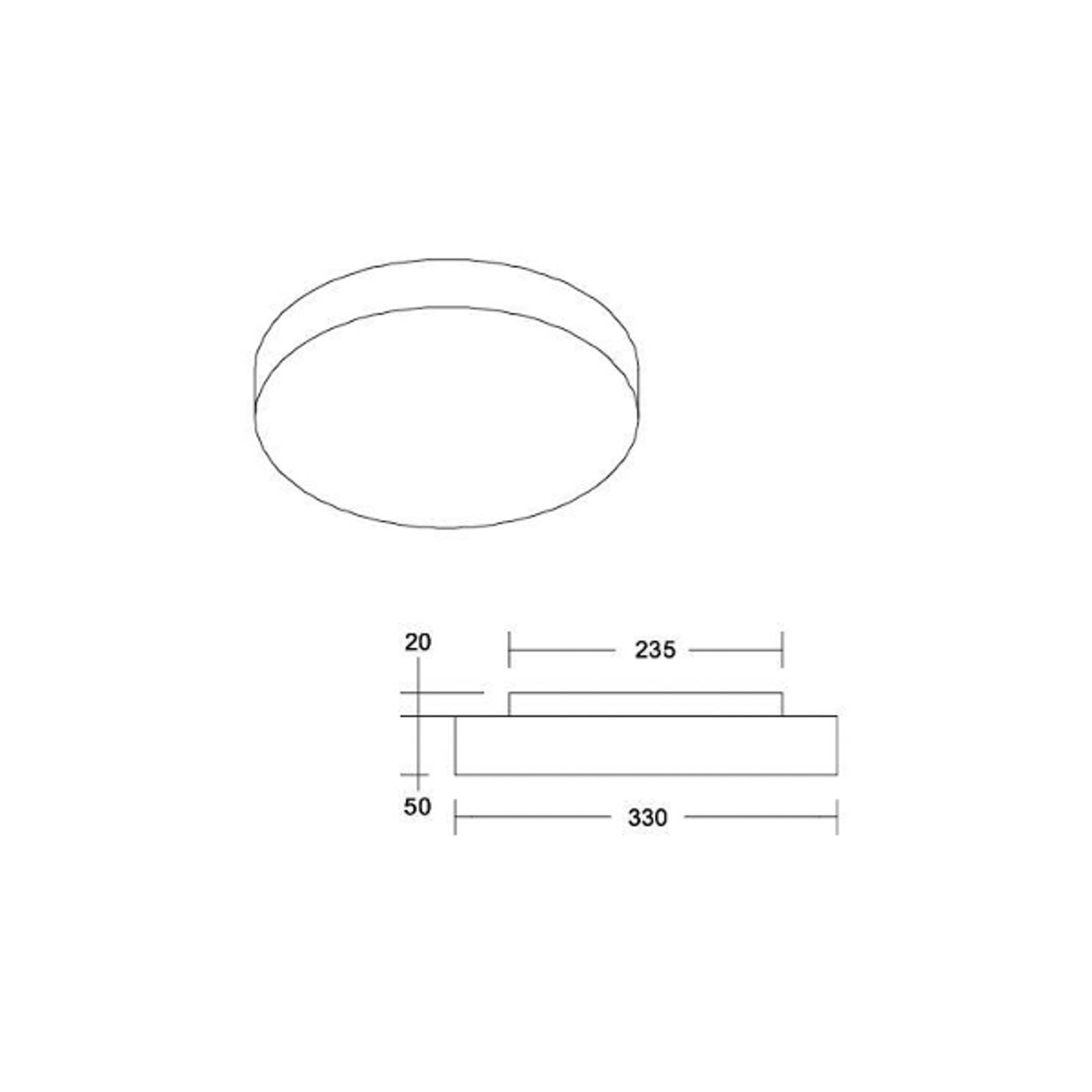 BRUMBERG LED-Deckenlampe Celtis Mini 3000K, dunkel-braungrau von BRUMBERG