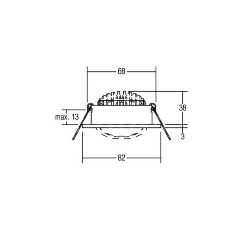 BRUMBERG LED-Einbaustrahler 38° rund chrom 3.000K von BRUMBERG