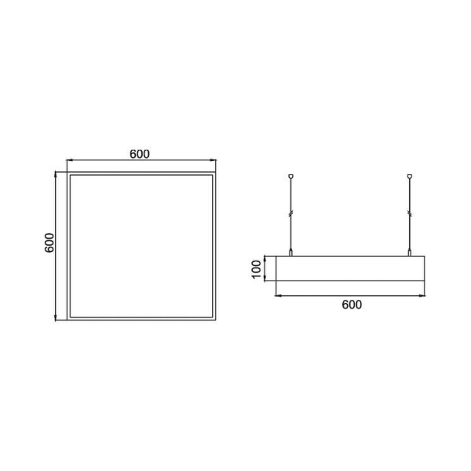 BRUMBERG LED-Hängeleuchte Biro Square, on/off, weiß, 4.000K von BRUMBERG