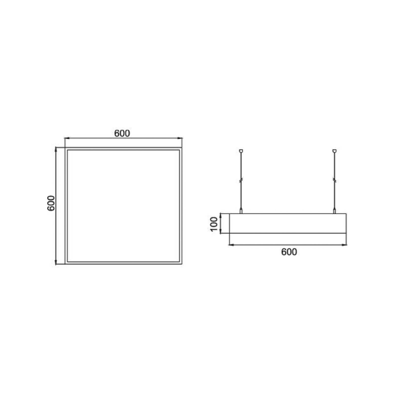 BRUMBERG LED-Hängeleuchte Biro Square on/off, schwarz, 3000K von BRUMBERG