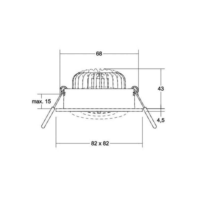 BRUMBERG LED-Spot BB38, on/off, Anschlussbox, strukturweiß von BRUMBERG