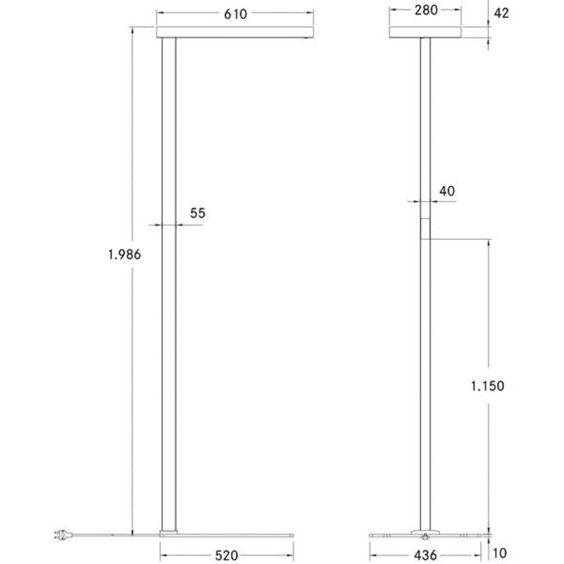 BRUMBERG Mikol LED-Stehleuchte mit Indirektanteil von BRUMBERG