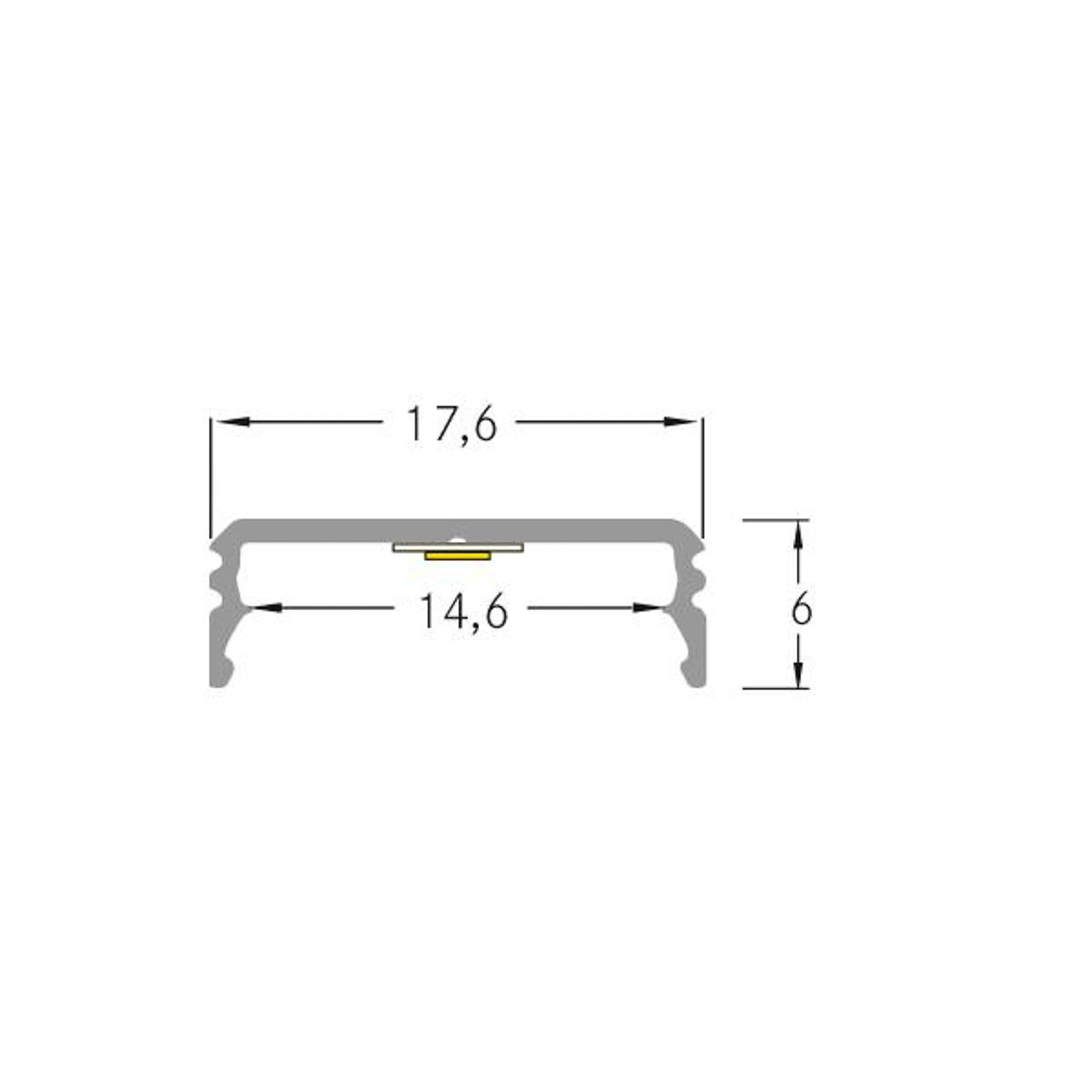 BRUMBERG One LED-Anbauprofil, alu, flach, 3 Meter von BRUMBERG