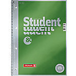 BRUNNEN Student Premium Notebook DIN A4 Blanko Spiralbindung Pappkarton Grün Perforiert 160 Seiten 80 Blatt von BRUNNEN