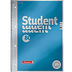 BRUNNEN Student Premium Notebook DIN A4 Punktkariert Spiralbindung Pappkarton Blau Perforiert 160 Seiten 80 Blatt von BRUNNEN