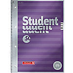 BRUNNEN Student Premium Notebook DIN A4 Liniert Spiralbindung Pappkarton Violett Perforiert 100 Seiten 50 Blatt von BRUNNEN