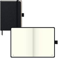 BRUNNEN Notizbuch KOMPAGNON ca. DIN A6 blanko, schwarz Hardcover 192, davon 16 zum Heraustrennen Seiten von BRUNNEN