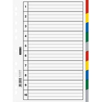 BRUNNEN Ordnerregister Vollformat blanko weiß 10-teilig, 1 St. von BRUNNEN