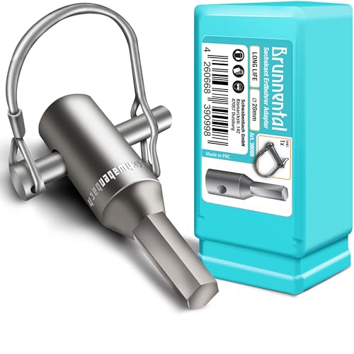 Brunnental ® SECHSKANT Erdbohrer Adapter + Quick Change Bolzen für Hand Bohrmaschine - Nutze deine Schlagbohrmaschine als Brunnenbohrer - Erdlochbohrer Adapter für Bohrer mit Ø 40 60 80 100 120 150 mm von BRUNNENTAL