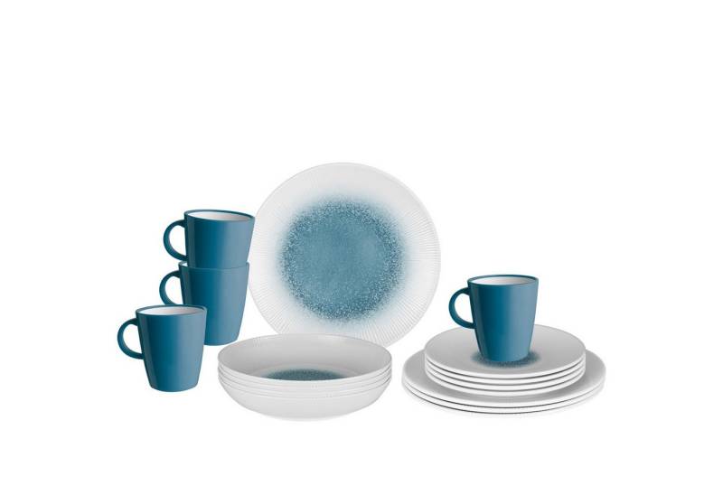 BRUNNER Geschirr-Set Melamin Ess Geschirr Set Lunch, Melamin-/Mineralgemisch, Box 16-teilig Camping Reise Teller Becher von BRUNNER