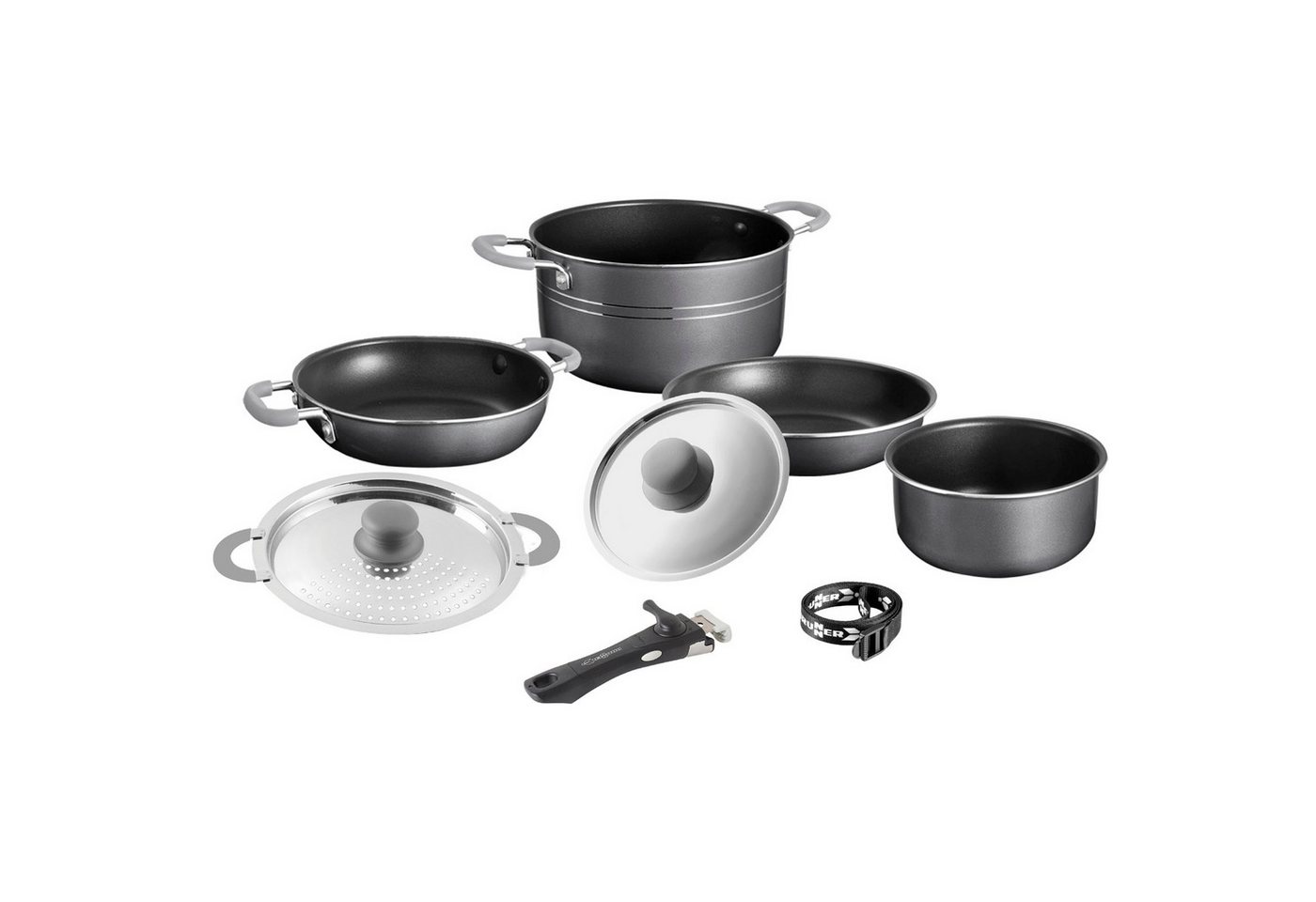 BRUNNER Topf-Set Camping Koch Geschirr Set Flavor 7+1, 20 cm Outdoor Küche Topf Pfanne Alu BRUNNER Topf-Set Camping Koch Geschirr Set Flavor 7+1, 20 cm Outdoor Küche Topf Pfanne Alu von BRUNNER